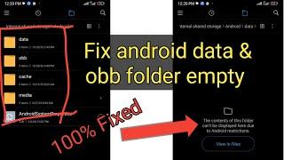How to fix Android data /obb folder not showing | data/obb folder empty problem on Android
