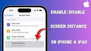 How to Enable / Disable Screen Distance on iPhone! iOS 17