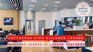 Lufthansa Star Alliance business lounge at London Heathrow airport