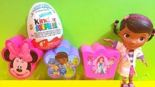 Kinder Surprise egg Minnie Mouse Disney Princess Doc McStuffins by MsDisneyReviews