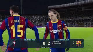 BARÇA BEATS CELTA VIGO | La Liga | PES 2021