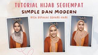 Tutorial Hijab SegiEmpat Simple dan Modern Look 