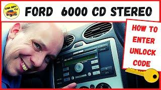 Ford 6000 CD: How to Enter the Unlock Code (Fiesta, Focus, Transit)