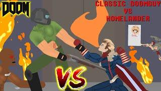 Classic DOOM Guy vs Homelander (Fan Animation) || Stick Nodes #theboys #homelander #doom #doomslayer