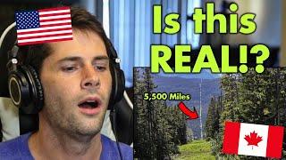 American Reacts to Canada and The United States' Border