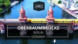 Oberbaumbrücke, Berlin, Germany - from drone (DJI Mini 2) [4K]