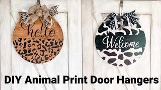 Easy Animal Print Door Hangers with Your Cricut