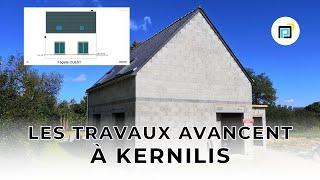 Les travaux avancent à Kernilis - Pose de la couverture - Perco Constructions