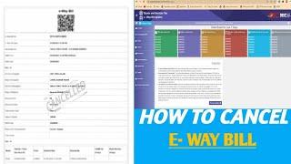 How To Cancel E-Way Bill // E Way Bill Cancellation//