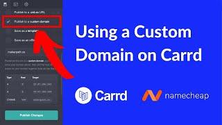 Publish a Carrd website to a custom domain (with Namecheap) | Carrd Tutorial