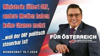 Ministerin füttert ORF, andere Medien haben keine Chance mehr! -weil der ORF politisch steuerbar ist