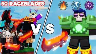 OP Rageblade VS 50 Rageblade... (Roblox Bedwars)