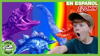 Reptiles arcoíris | T-Rex Rancho  | Moonbug Kids Parque de Juegos