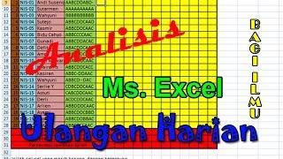 Tutorial Excel : Analisis Ulangan harian