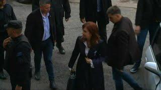 Argentina's ex-president Kirchner arrives for court corruption trial