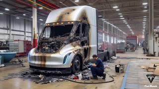 Elon Musk Confirms Tesla Semi BIG Upgrade After Fire Crash, New Design, Battery & G2 Version Coming!