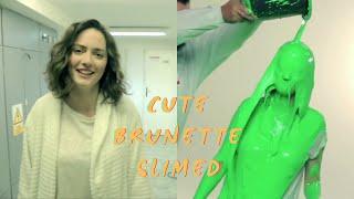 Cute brunette Slimed