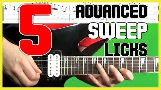 5 Sweep Picking Licks, Techniques & Tricks Advanced Tutorial With Tabs