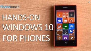 Windows 10 Technical Preview for Phones Hands-on Overview