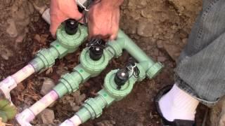 How to install Orbit Automatic Sprinkler Valve System - Grass Lawn