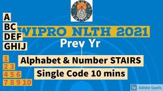 Wipro NLTH 2021 | Alphabet and Number Stairs Pattern Coding | Wipro previous year