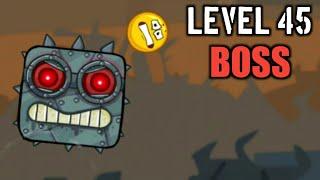 Red Ball 4 Level 45 l Beating Box Factory BOSS with a Golden Ball.