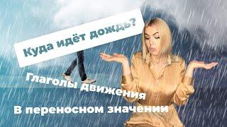 Where is the rain going? Verbs of motion in a figurative sense (Russian language \ Verbs of Motion)