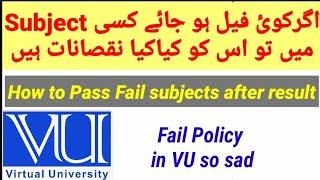 Bad policy of virtual university regarding Final term Exams Spring 2022 | VU Fail subjects solution