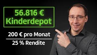 Kindergeld clever investieren: Mit 200 €/Monat zu 57.000 € in 9 Jahren - Alle Details zum Portfolio!