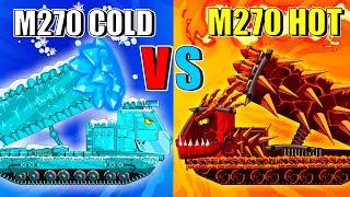 Fire M270 VS Ice M270. Arena Tank Cartoon