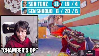 TenZ Hard Carrying SEN Shroud In Ranked With Chamber | VALORANT
