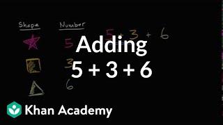 Adding 5 + 3 + 6 | Addition and subtraction within 20 | Early Math | Khan Academy