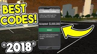 Top 3 BEST CODES! *2018* | Vehicle Simulator ROBLOX