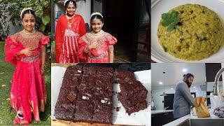 Maha Dressed Mahi as இளவரசி - Sunday Vlog - Healthy Oats Pongal & Eggless Brownies