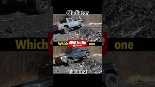 Jeep Gladiator vs Toyota Tacoma - Offroad suspension flex comparison #jeepgladiator #toyotatacoma