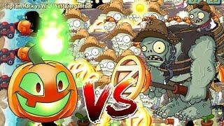 Plants vs Zombies 2 Epic Hack : Jack O' Lantern vs Wild West Gargantuar