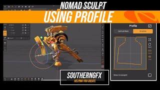 Nomad Sculpt - Using the profile feature in the Tube Tool