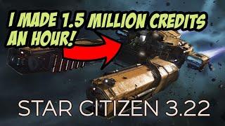 How I make 1.5 Million Credits An Hour Running Salvage With My Drake Vulture | Star Citizen 3.22