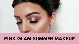 PINK GLAM SUMMER MAKEUP | BH COSMETICS FOREVER NUDE PALETTE | YADIRA Y.