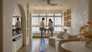 Inside A Couple's Hotel Inspired HDB Home With A Muay Thai Gym