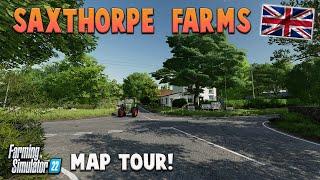 “SAXTHORPE FARMS” FS22 MAP TOUR! | NEW UK MOD MAP! | Farming Simulator 22 (Review) PS5.