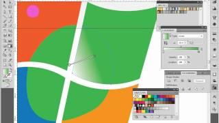 how to make window xp logo in illustrator + Pen tool + Gradient + Mesh Tool