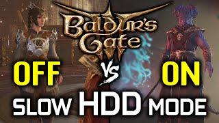 Slow HDD mode ON vs OFF in Baldur's Gate 3 | Slow HDD mode on SSD and HDD + Loading Speed Test