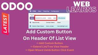 Adding Custom Button to List View Header in Odoo