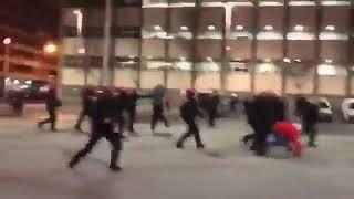 Spartak Moscow and Athletic Bilbao fans clash in the streets!