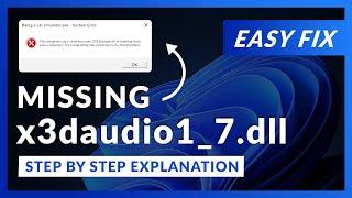 x3daudio1_7.dll Error Windows 11 | 2 Ways To FIX | 2021