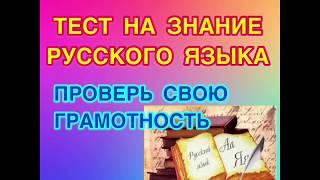 Тест по русскому языку. Тест на знание русского языка. Проверь свою грамотность