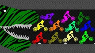 Survival Stickman Bicycle Race: Escape From Monster Zebra