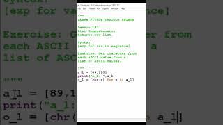 python coding exercise for absolute beginners #shorts #pythonforbeginners #pythonlistcomprehension
