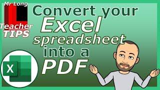 Convert your Microsoft Excel spreadsheet into a PDF document